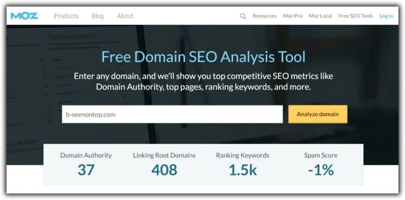 Free Domain Authority Checker | B-SeenOnTop