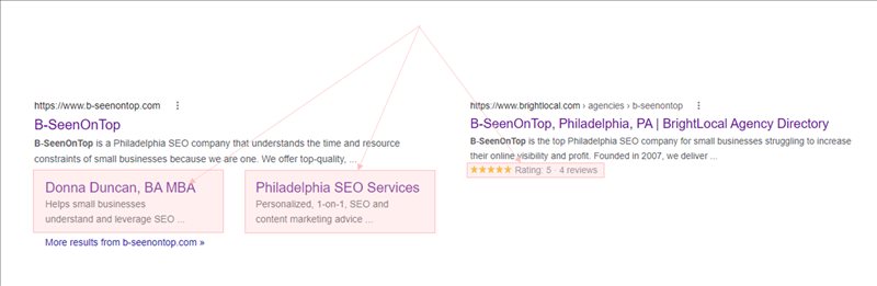 Best SEO Tools For Small Business | Example Schema Types in SERPS | www.b-seenontop.com 